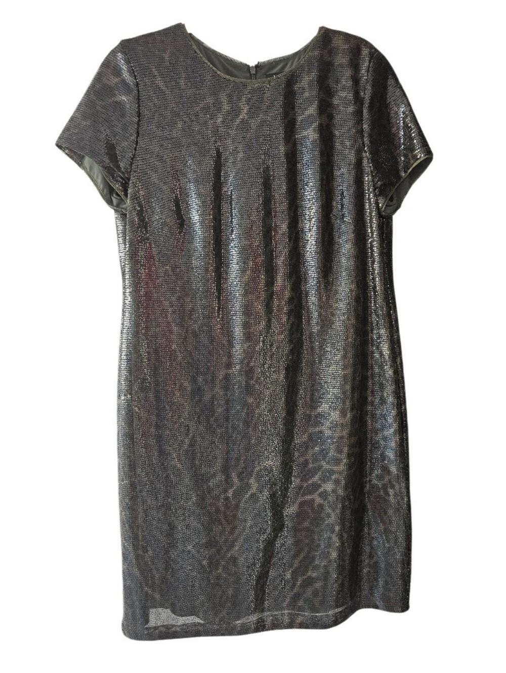 Ralph Lauren Black Label Ocelet Print Sequined Cocktail Party Dress Black Label - Picture 9 of 10